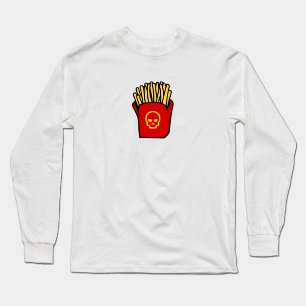 Death Fries Long Sleeve T-Shirt by felixbunny